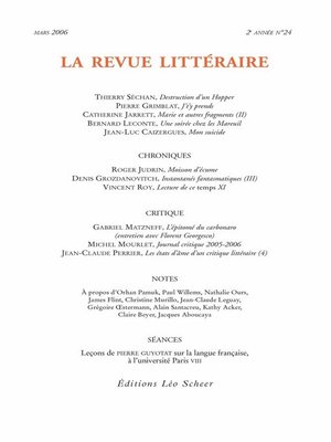 cover image of La Revue Littéraire N°24
